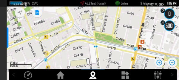 Drive Mode Dashboard Map