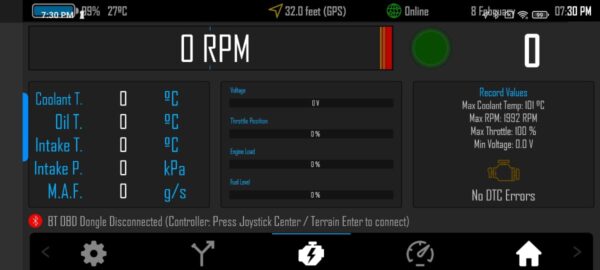 Drive Mode Dashboard OBD2