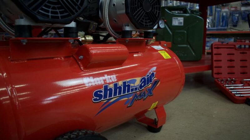 Clarke Shhh Air Max Compressor Joins Visordown Garage