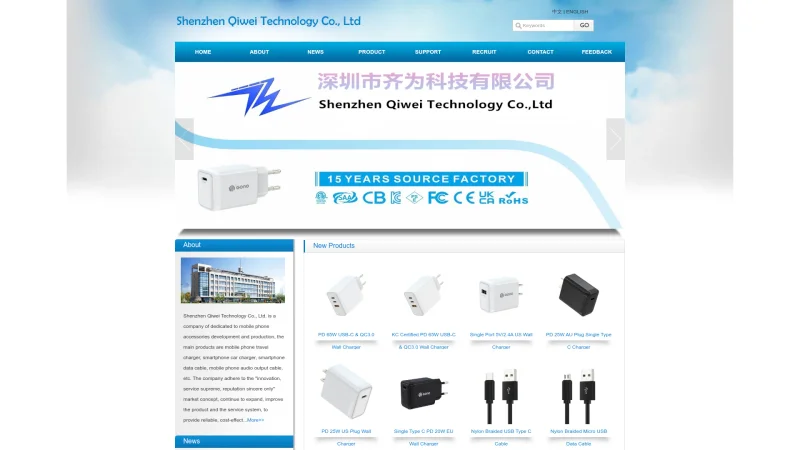SHENZHEN CHIWAY TECHNOLOGY CO., LTD website screenshot