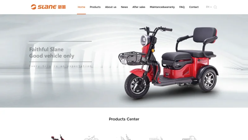 WUXI SLANE AUTOCYCLE CO., LTD – ANDES website screenshot