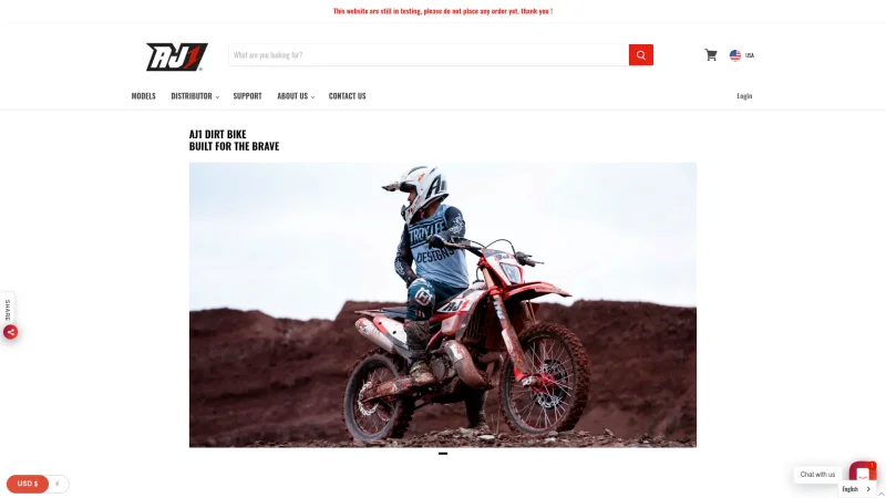 CHONGQING AJ1 MOTORCYCLE CO., LTD website screenshot