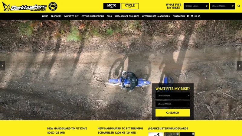 BARKBUSTERS – RIDEWORX PTY LTD – R&G website screenshot