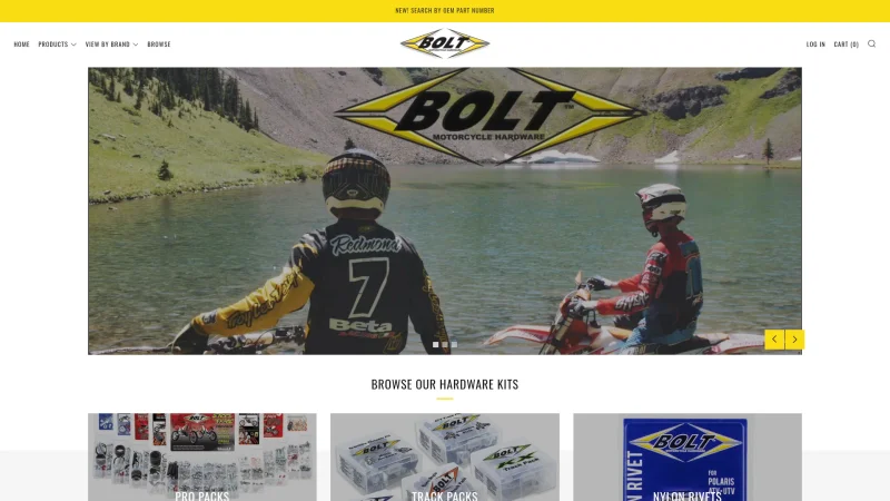 BOLT MOTORCYCLE HARDWARE website screenshot