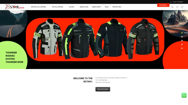 BSTARMOTO – BAJWA STARS website screenshot