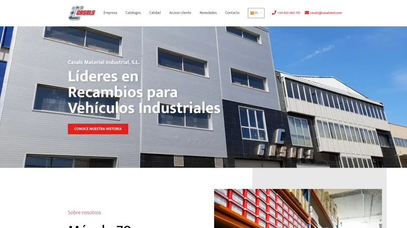 CASALS MATERIAL INDUSTRIAL S.L. website screenshot