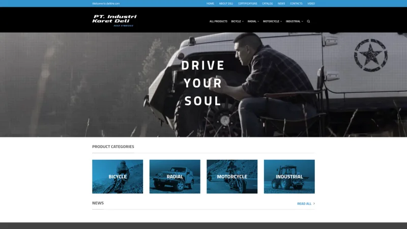 PT INDUSTRI KARET DELI – DELI TIRE website screenshot
