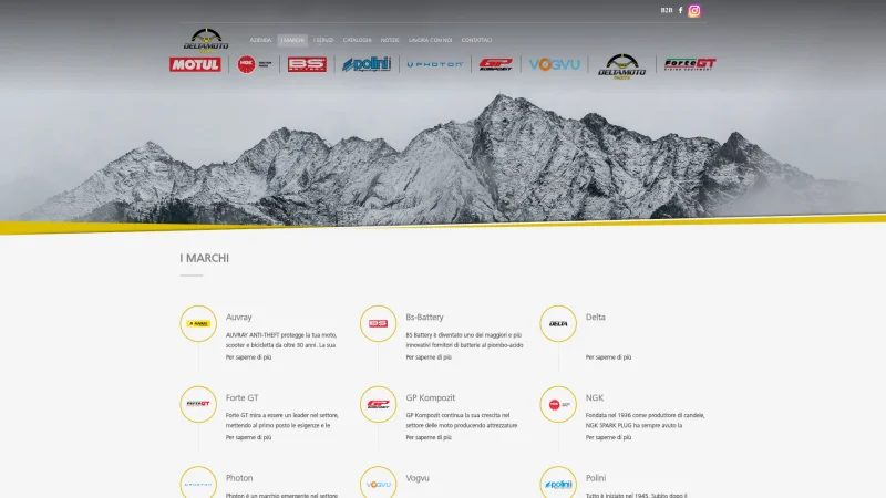 DELTAMOTOPARTS website screenshot
