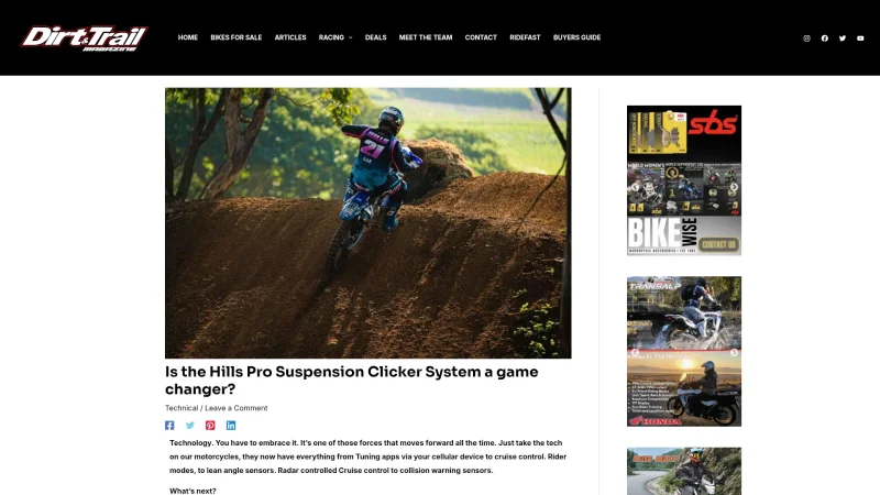 HILLSPRO SUSPENSION website screenshot
