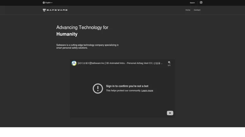 SAFEWARE INC. website screenshot