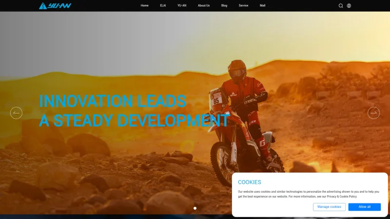 YUAN SUSPENSION website screenshot