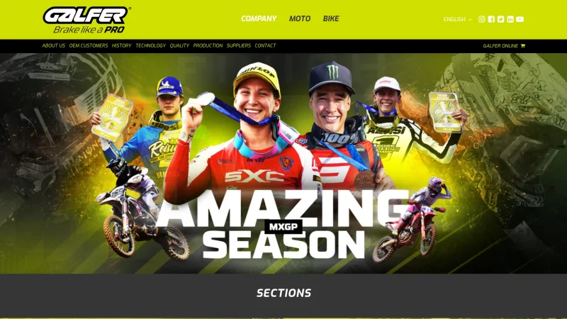 GALFER – INDUSTRIAS GALFER S.A. website screenshot