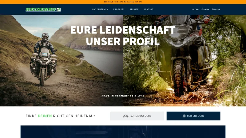 HEIDENAU – REIFENWERK HEIDENAU GMBH website screenshot