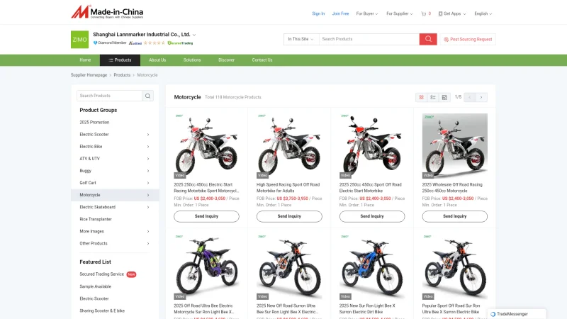 SHANGHAI HOPERO MOTORCYCLE CO., LTD. website screenshot