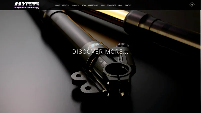 HYPERPRO SUSPENSION – HYPERPRO SALES B.V website screenshot