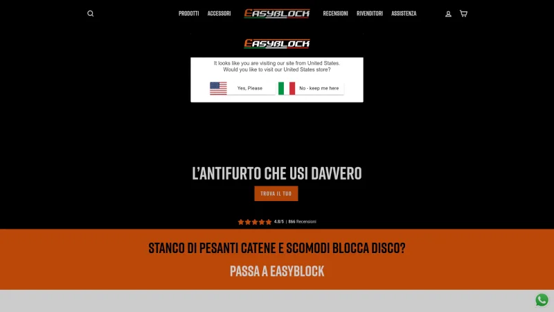 EASYBLOCK SRL website screenshot