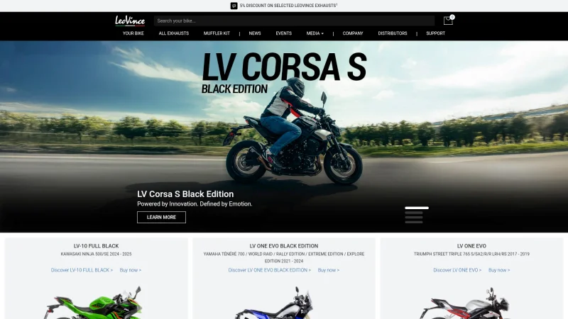 LEOVINCE website screenshot