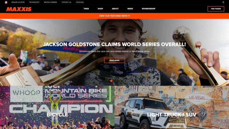 MAXXIS website screenshot