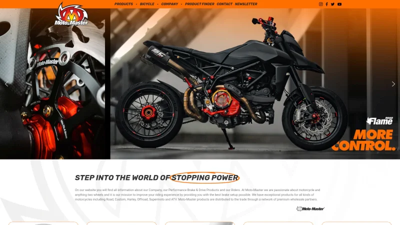 MOTO-MASTER BRAKE SYSTEMS website screenshot