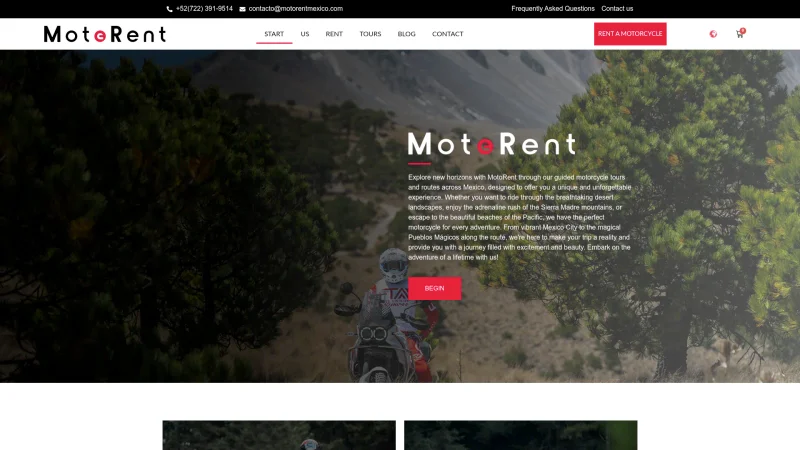 MOTORENT MÉXICO website screenshot