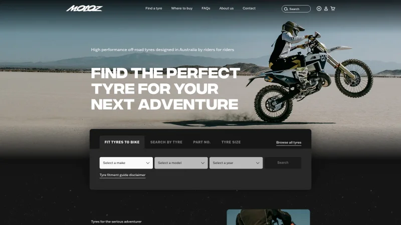 MOTOZ TIRES website screenshot