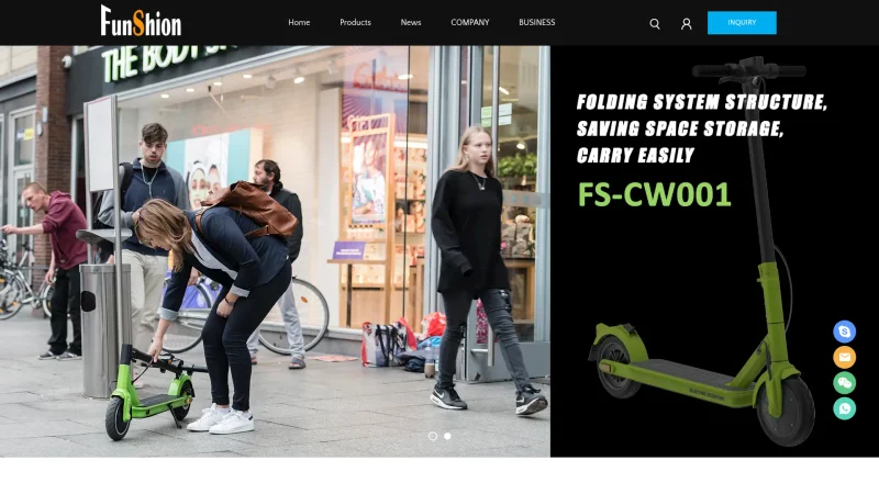 ZHEJIANG FUNSHION LEISURE SUPPLIES CO.,LTD website screenshot