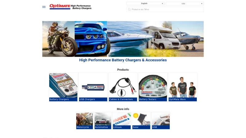 TECMATE (OPTIMATE) website screenshot