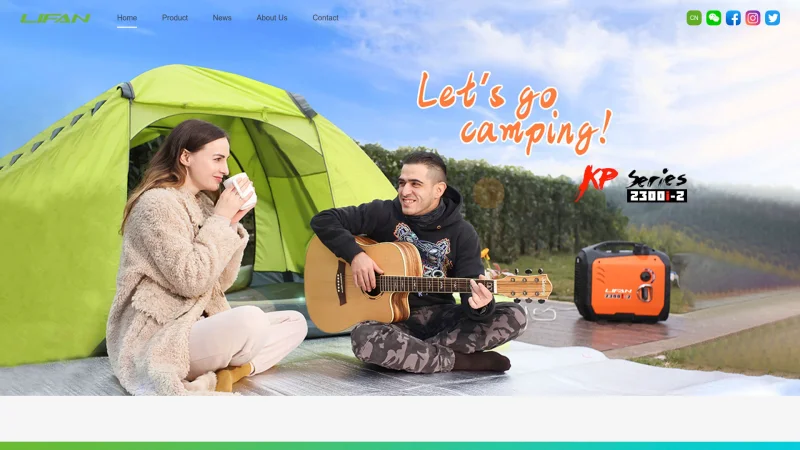 CHONGQING LIFAN INDUSTRY(GROUP)IMP.&EXP.CO.,LTD. website screenshot