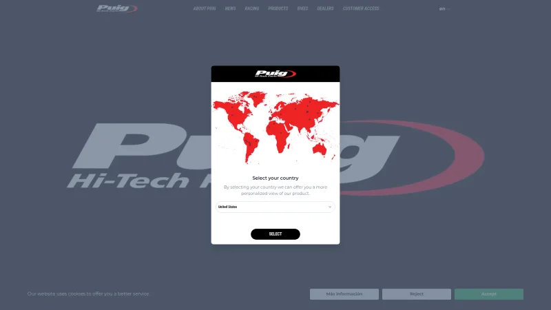 PUIG USA website screenshot