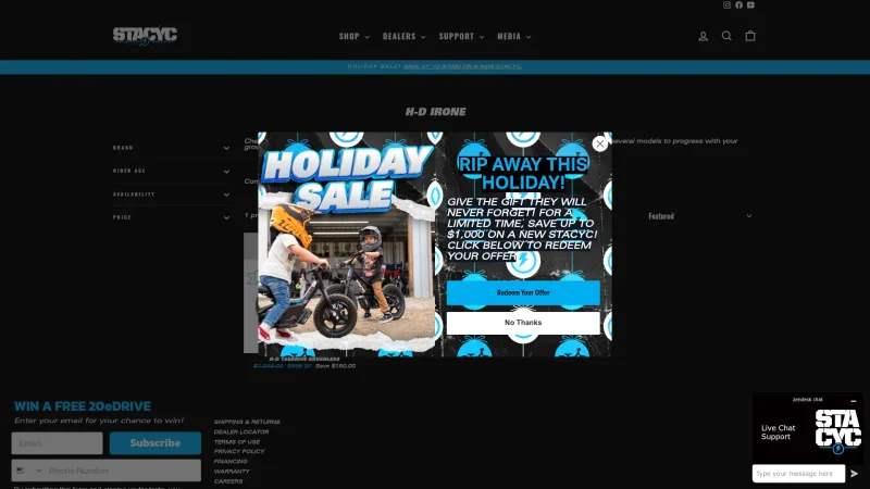 STACYC – HARLEY-DAVIDSON website screenshot