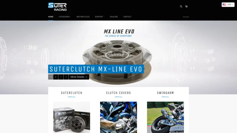 SUTER RACING website screenshot