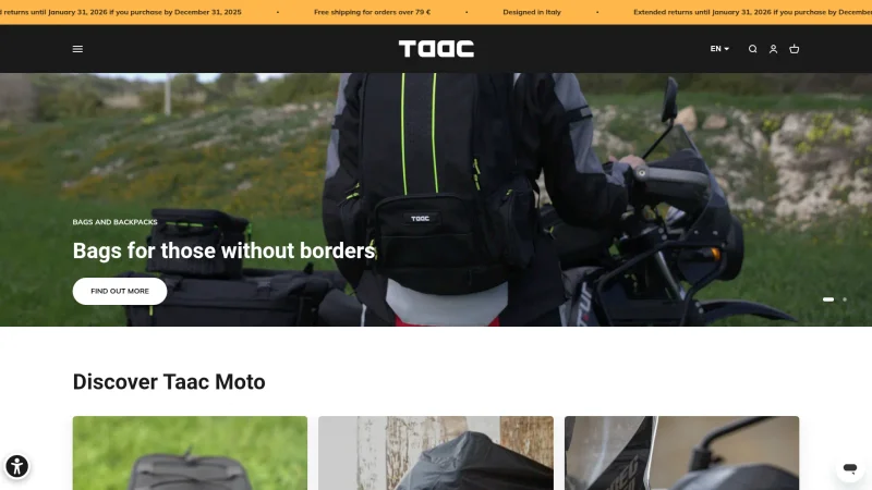 TAAC MOTO – MANDELLI S.R.L. website screenshot
