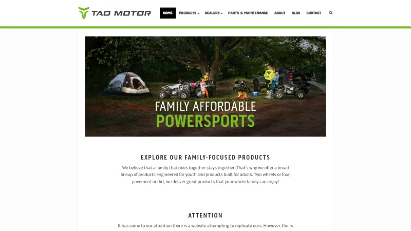 TAO MOTOR – ZTECH ITALIA SRL website screenshot