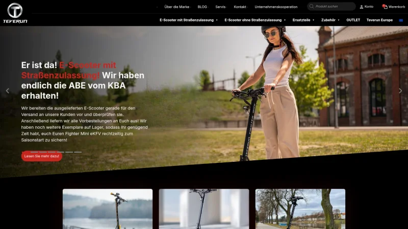 TEVERUN website screenshot