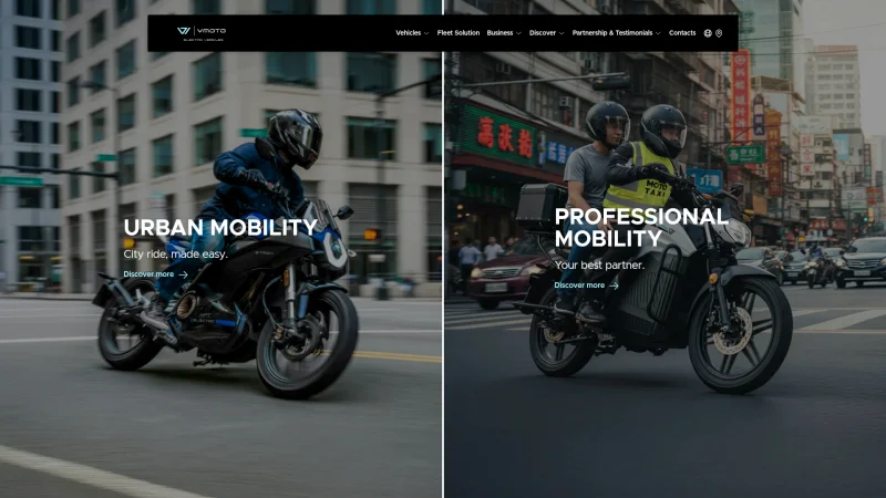 VMOTO INTERNATIONAL website screenshot