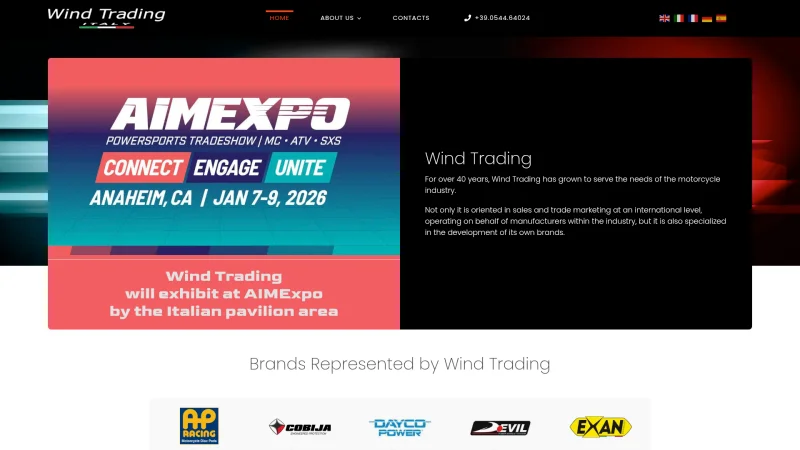 WIND TRADING S.R.L. website screenshot