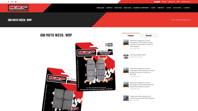 EXTREME PARTS website screenshot