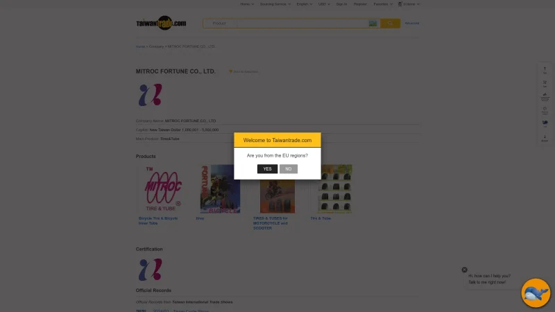 MITROC FORTUNE CO., LTD website screenshot