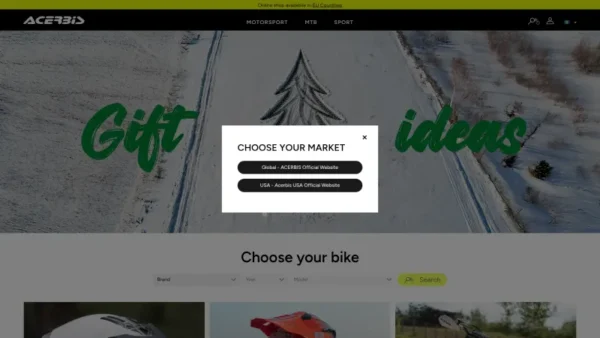 ACERBIS ITALIA S.P.A. website screenshot