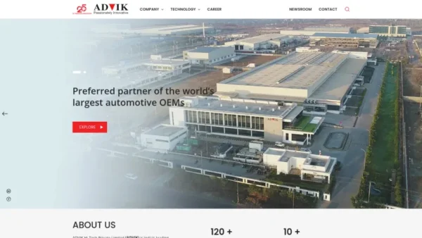 ADVIK HI-TECH PVT. LTD website screenshot