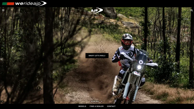 AJP MOTOS, S.A. website screenshot