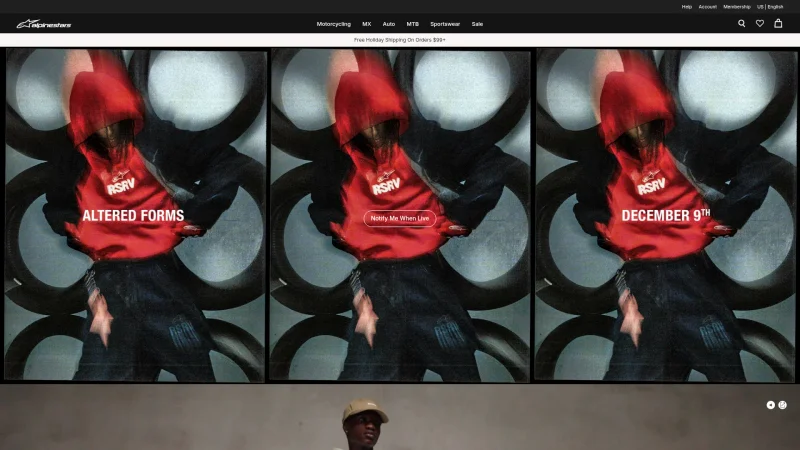 ALPINESTARS website screenshot