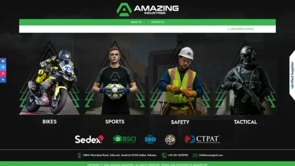 AMAZING INDUSTRIES website screenshot