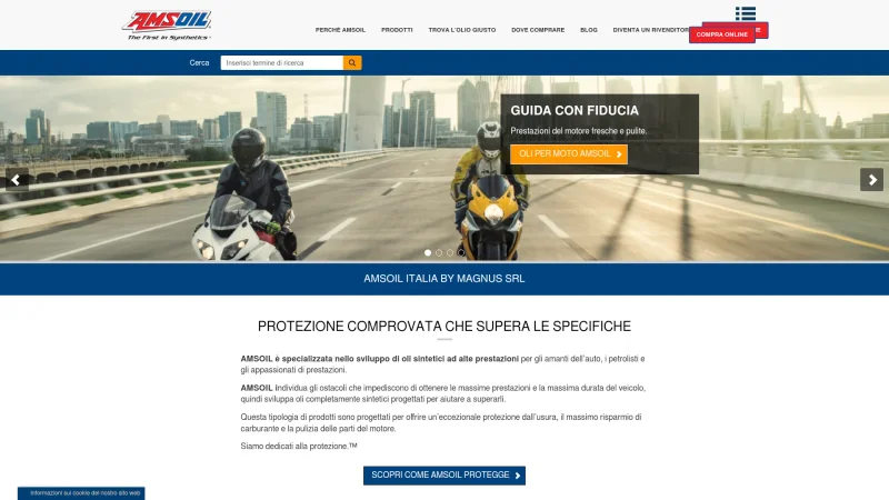 AMSOIL ITALIA / MAGNUS SRL website screenshot