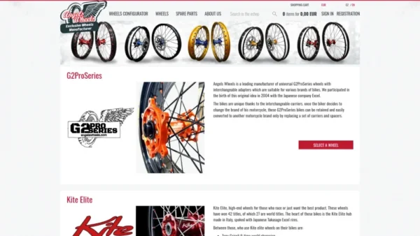 ANGELS WHEELS S. R. O. website screenshot