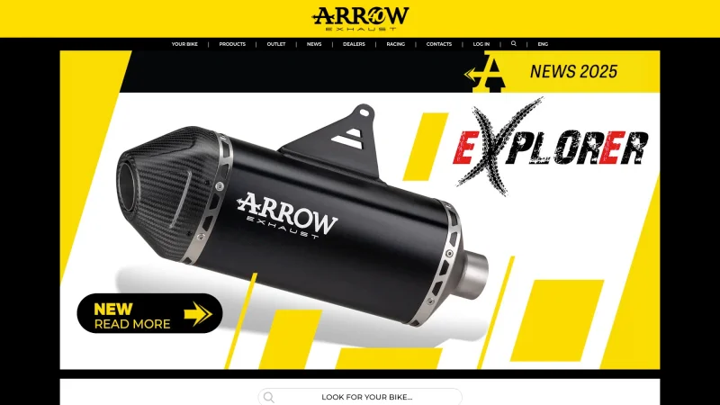 ARROW SPECIAL PARTS S.P.A. website screenshot
