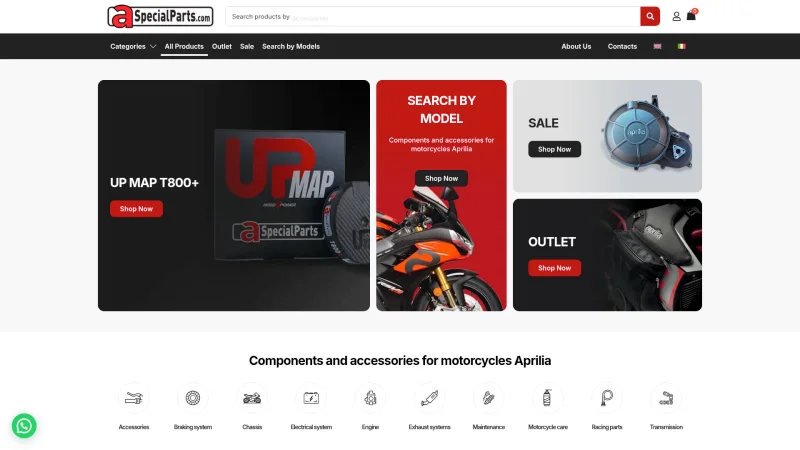 VERONA EST MOTORICAMBI SRL – UPMAP SRL website screenshot
