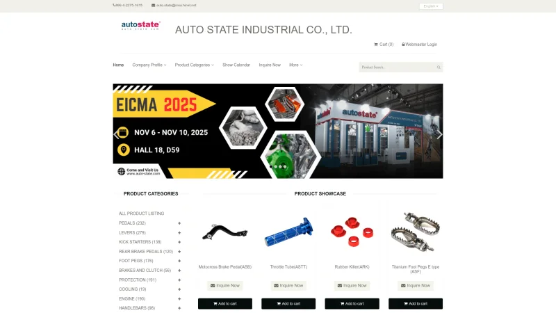 AUTO-STATE INDUSTRIAL CO., LTD. website screenshot