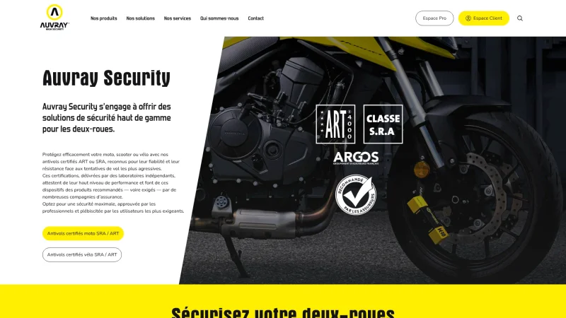 ICA – AUVRAY SAS website screenshot