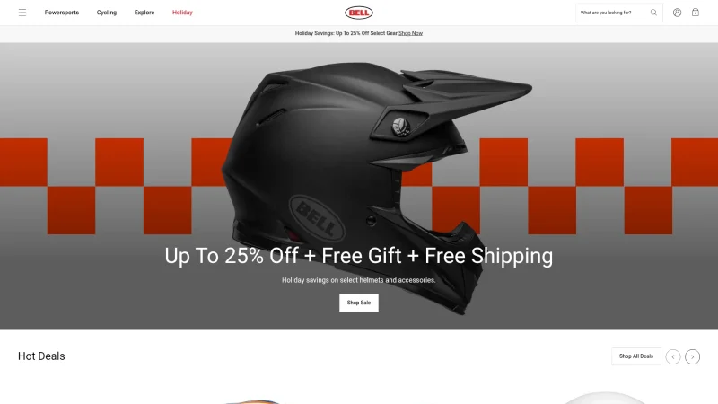 BELL HELMETS website screenshot